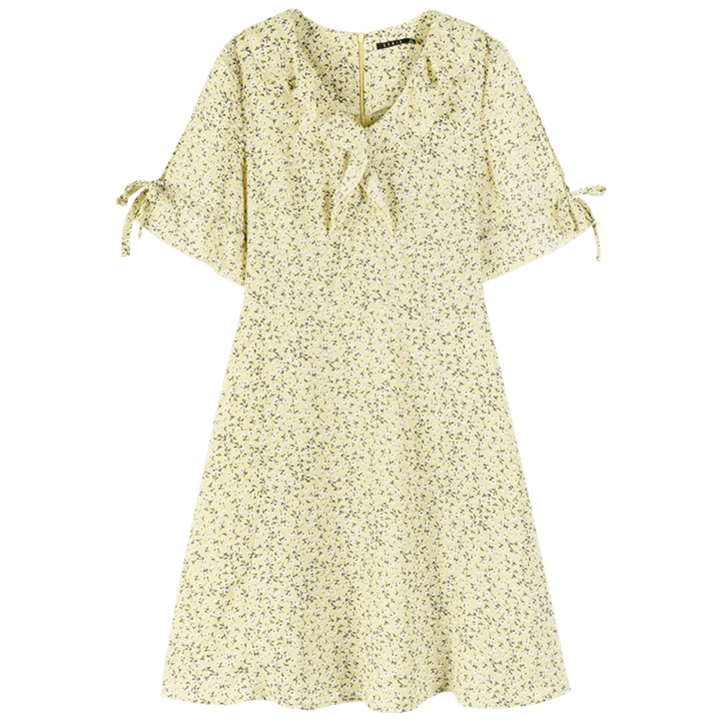 【满198减100预估价：71】森马女装2021时尚碎花连衣裙仙女女夏收腰显瘦气质连衣裙轻熟风