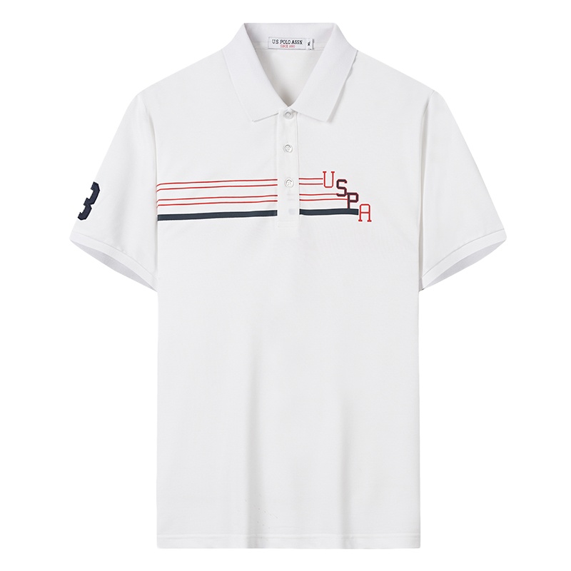 USPOLO ASSN 夏季新款男士polo衫短袖翻领韩版宽松休闲男装
