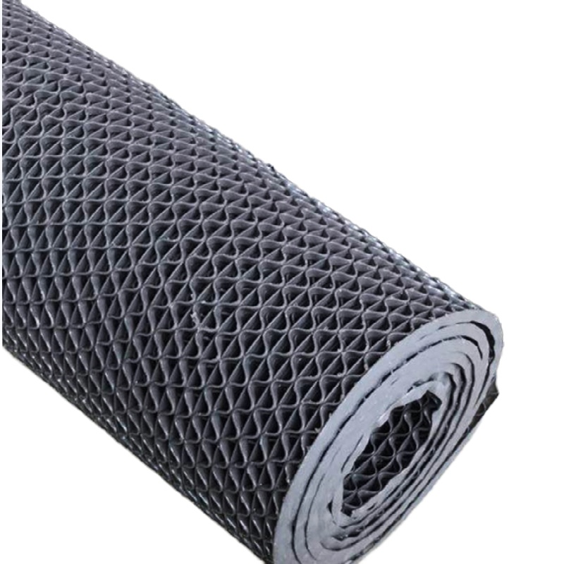 浴室防滑垫淋浴房卫生间防摔厕所镂空洗澡间塑料隔水防水地垫(09m*4.0mm*15m)整卷灰色