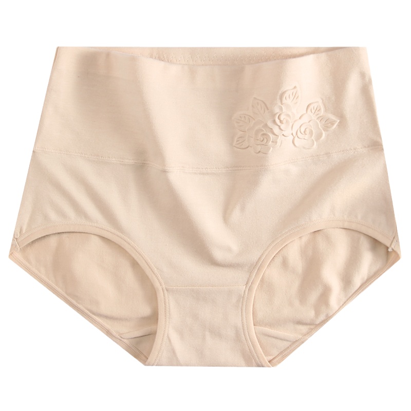 猫人高腰女士内裤棉女收腹提臀三角裤无痕透气抗菌三条装