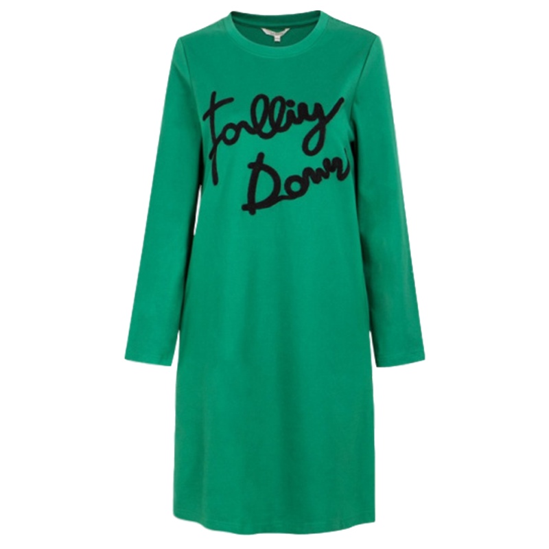 【福利款】拉夏贝尔字母绣直身暗口袋连衣裙