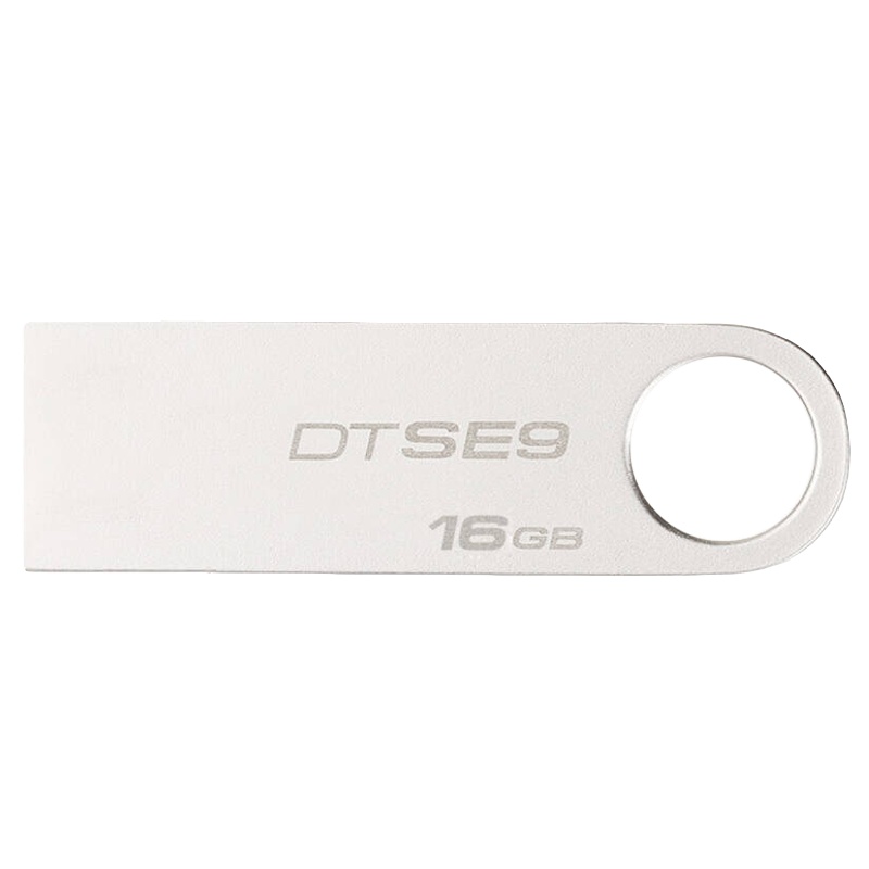 金士顿(Kingston)16GB U盘 DT SE9 金属优盘 USB2.0 银色