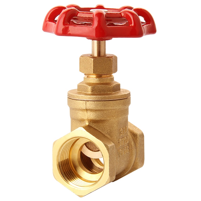 海斯迪克 gnjz-16 锻压黄铜闸阀 内螺纹中央空调配套铜闸阀 内牙硬密封阀门国标 DN40 1-1/2 中型