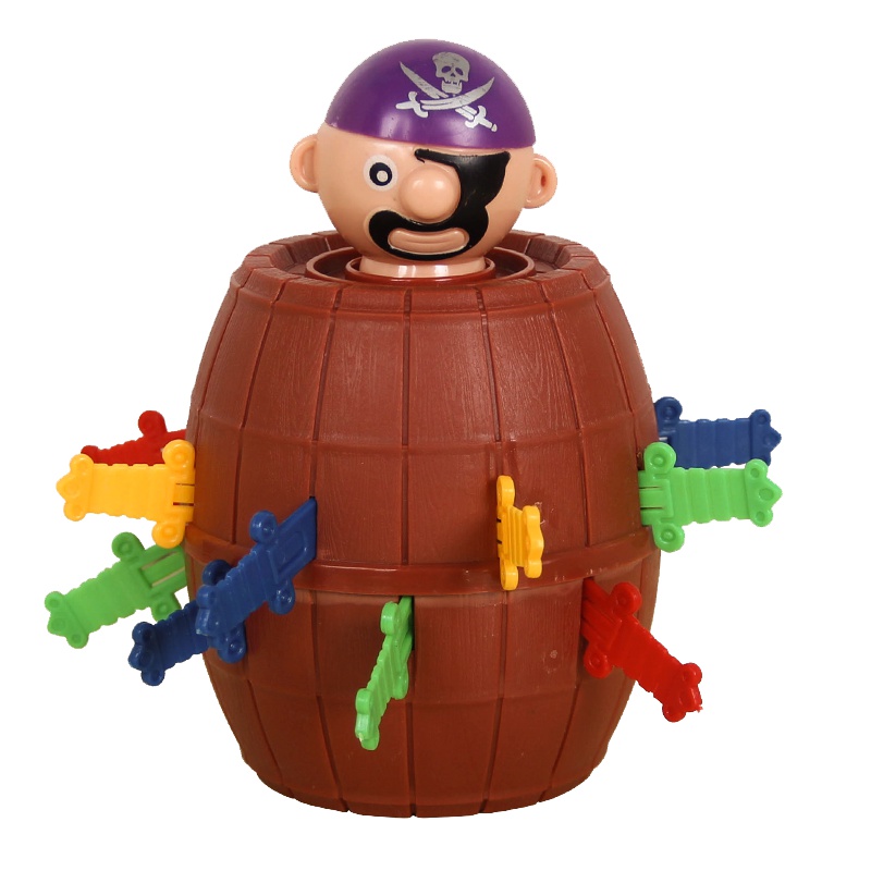 优佩儿玩具整蛊海盗桶盲约同款叔叔插剑木桶聚会桌面游戏亲子互动儿童玩具