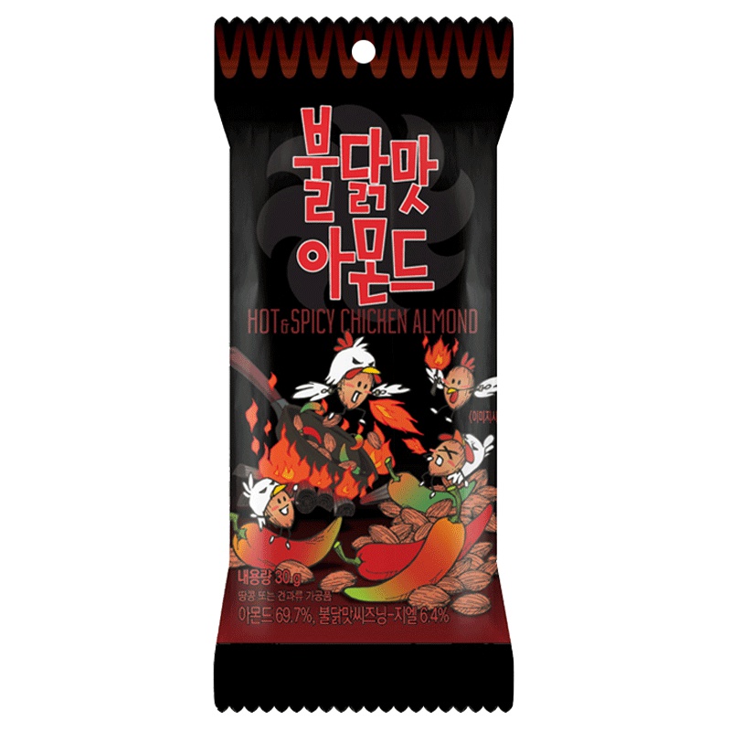 [甜辣火鸡味]汤姆农场(Tom's Farm)火鸡味扁桃仁 30g/袋 进口坚果 巴旦木 杏仁 休闲零食 韩国进口