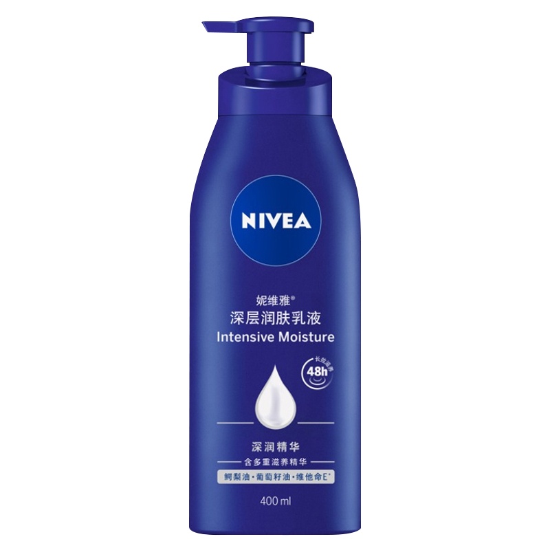 妮维雅深层润肤乳液400ml秋冬保湿补水全身润体防燥女男淡香身体乳