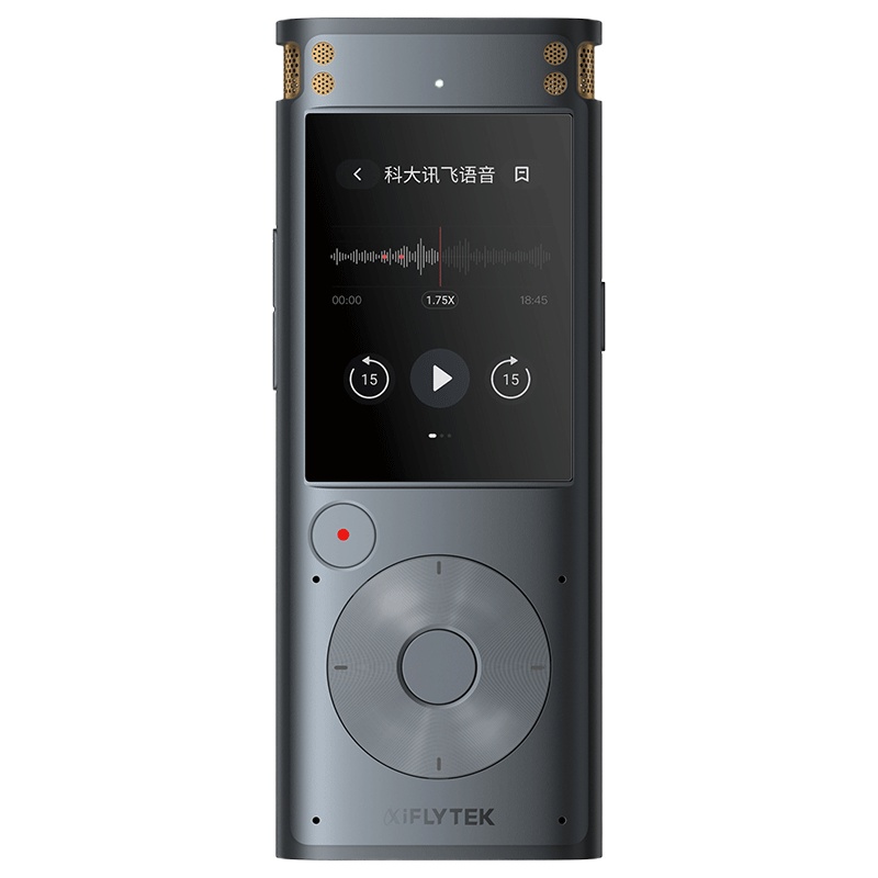 科大讯飞(iFLYTEK)SR302 AI录音笔 录音实时转写文字 高清降噪 中英翻译 多端共享 小巧机身 星空灰