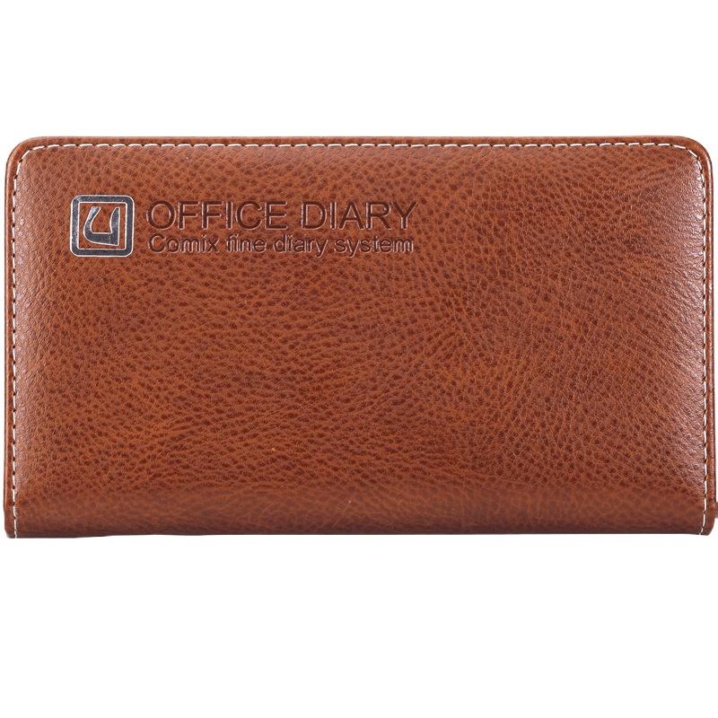 齐心 C4644 翡玉系列皮面本 A6 120张 咖啡 (单位：本 ）