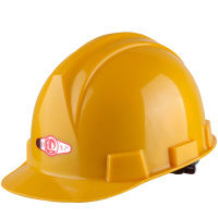 安全帽ABS工地施工防护头盔防砸抗冲击高性能 黄色