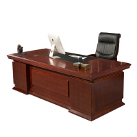欧宝美办公家具老板桌总裁桌大班台办公桌油漆实木贴皮经理桌