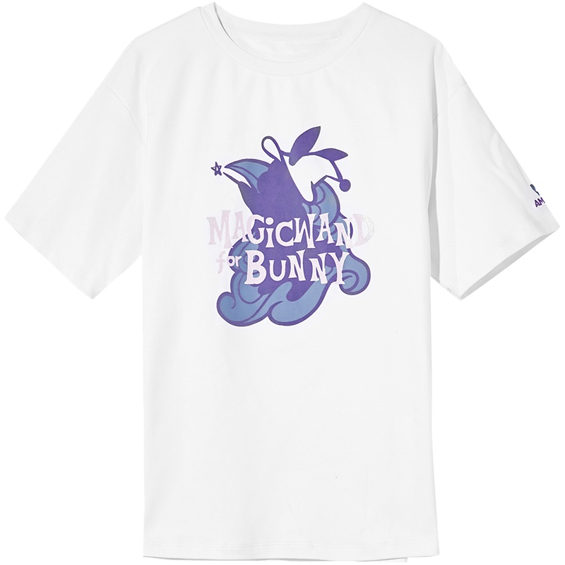 三彩2021春季新款设计感圆领宽松印花T恤女潮趣味上衣外穿