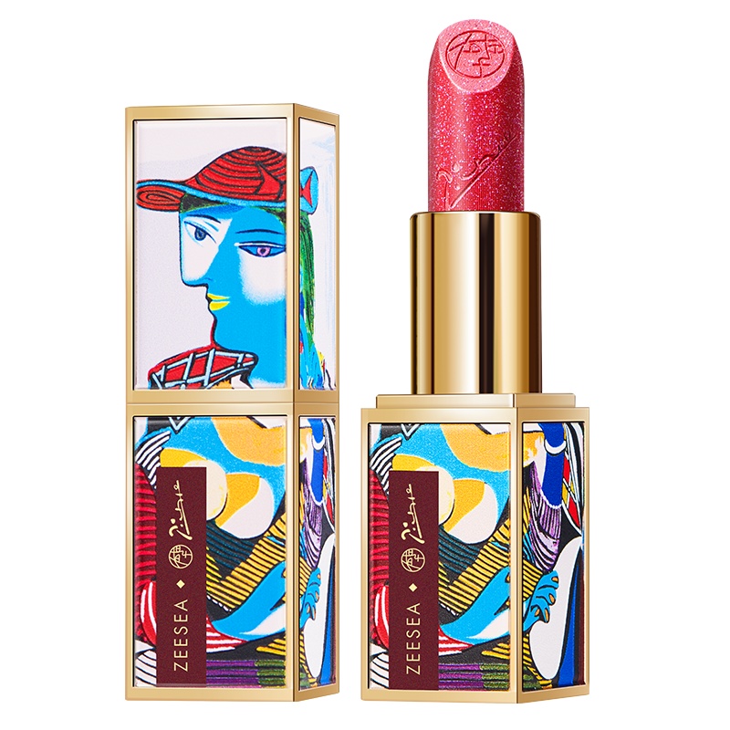 ZEESEA滋色毕加索哑光口红小众品牌持久保湿女学生917#金闪柿子红