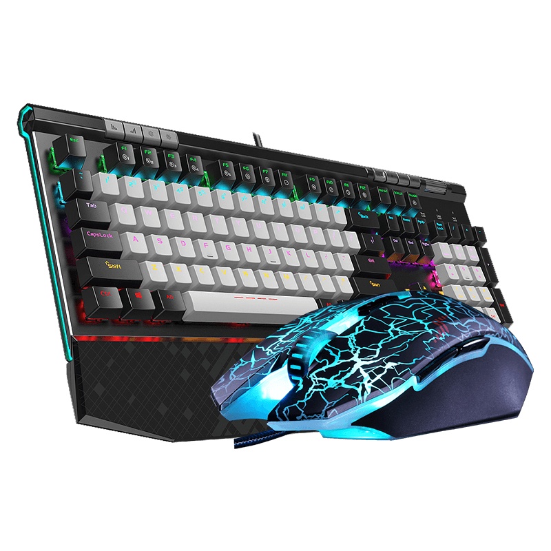 达尔优牧马人2代EK812机械键盘鼠标套装青轴黑轴红轴茶轴电竞游戏吃鸡lol有线用网红网吧台式电脑笔记本外设办公家用