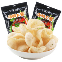 WQSC暖小糖海鲜大餐鲜虾片(葱香鸡肉味)65g/袋*1+暖小糖海鲜大餐墨鱼片(秘制板烧味)65g/袋*1