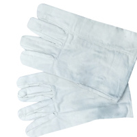 伊派克 布手套 五指 劳保工地手套帆布 26cm-28cm(单位:副)