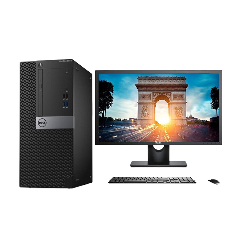 [砳石]戴尔 商用Optiplex3050MT台式电脑 21.5英寸屏(i5-7500 8G 1T+128G固态 )