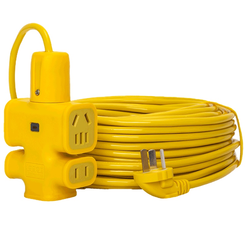 5/10/20米电源插座电动车充电延长线抗摔防爆阻燃带线接线板排插 MZC[16孔带指示灯] 10米[4平方]