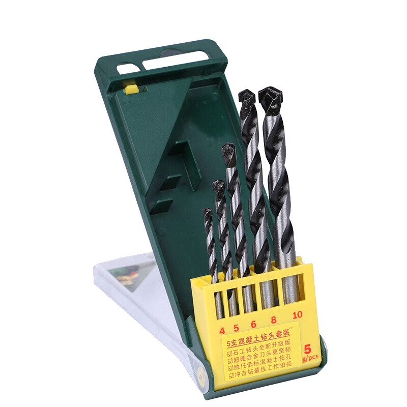 5件套石工混凝土钻头 合金头直柄冲击钻电钻钻头 4/5/6/8/10mm