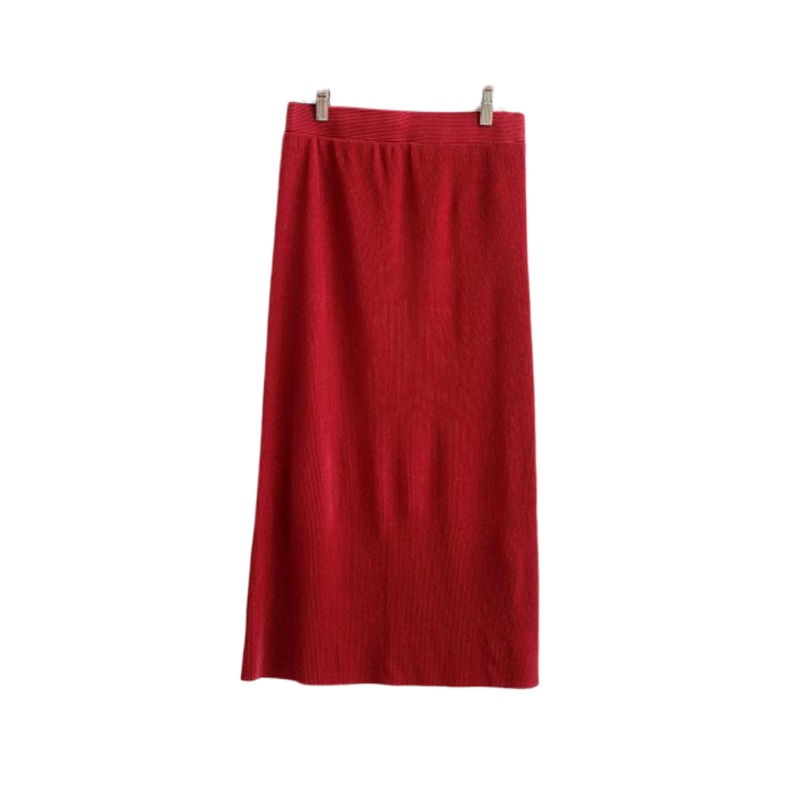 【福利款】拉夏贝尔UlifeStyle夏季新款通勤时尚休闲纯色直筒中长款半身裙女81114014