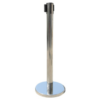 企购优品九荷路 不锈钢 安全线警示柱银行排队护栏 标准款5米线黑色