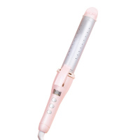 雷瓦(RIWA) RB-809I 卷发棒茱萸粉粉色陶瓷大卷直卷两用恒温速热5档液晶显示干湿两用小型夹板内扣不伤发懒人神器