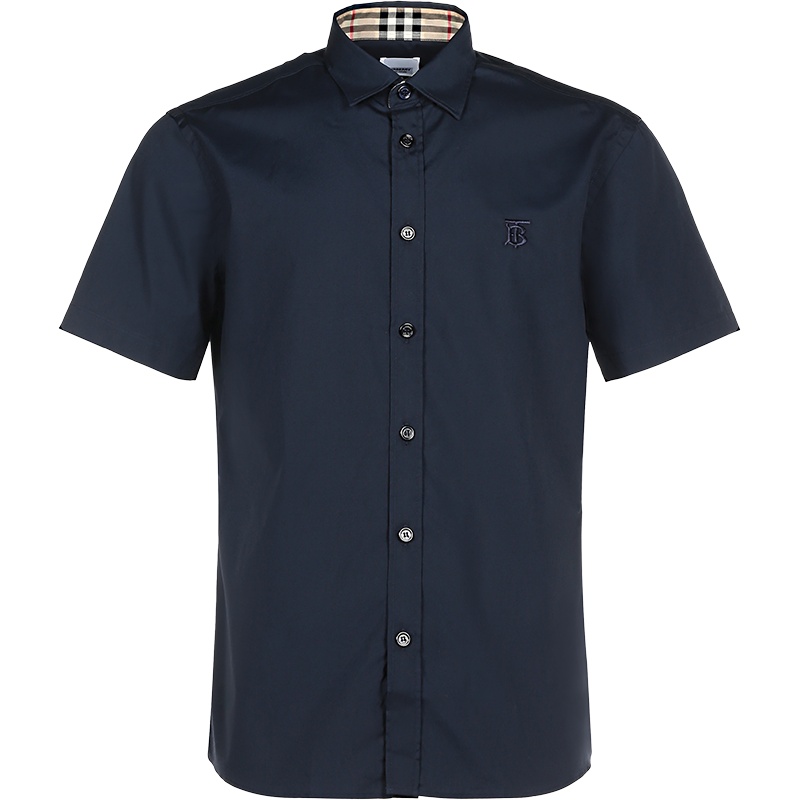 BURBERRY 男款 棉质修身版短袖衬衫 80323111