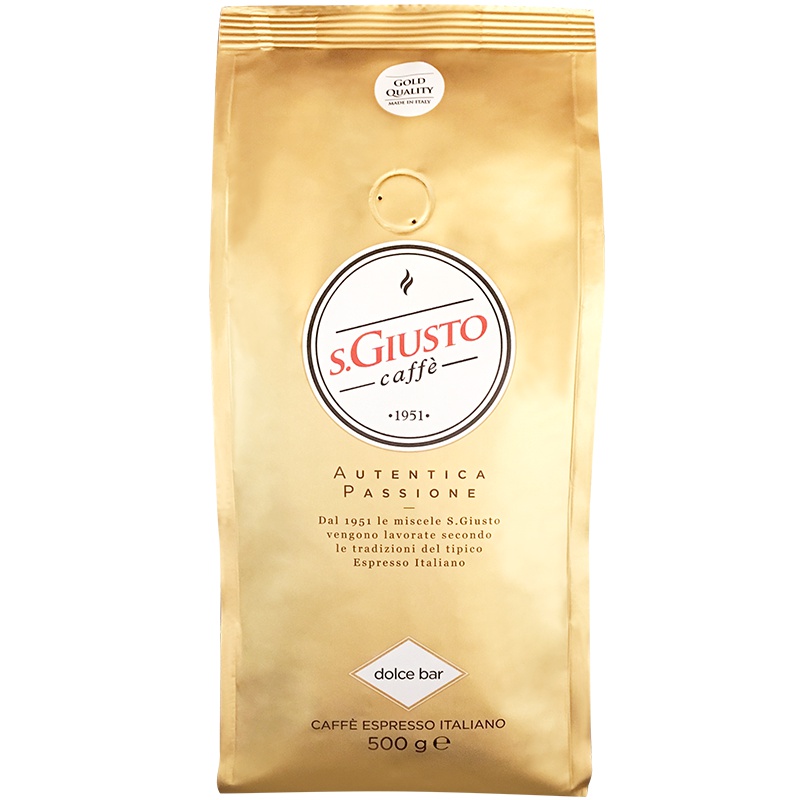 圣图精选咖啡豆 意大利进口阿拉比卡咖啡豆 醇香中度烘焙 500g 金色