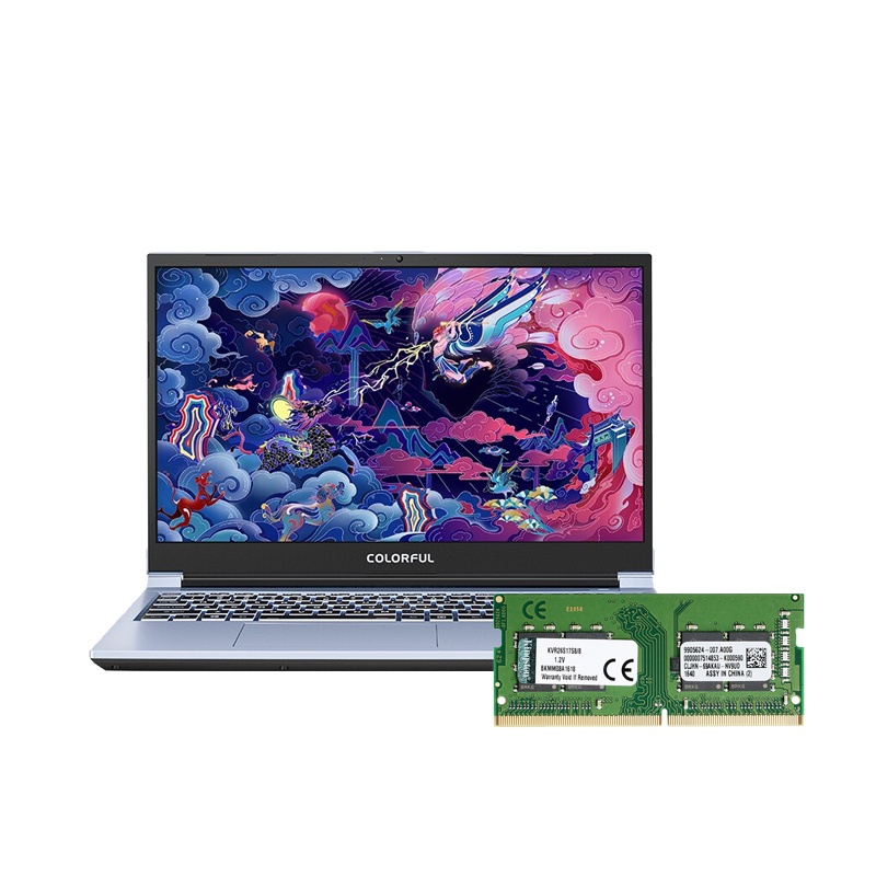 七彩虹将星X15 10代酷i5-10300H 8GB笔记本+金士顿KVR DDR4 2666 8G笔记本内存套装