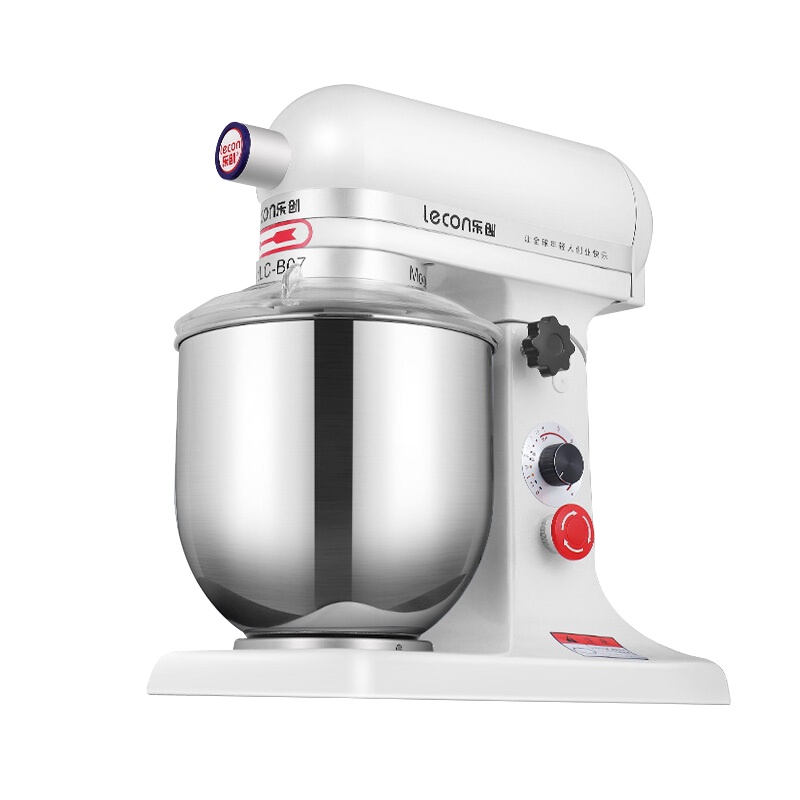 乐创(lecon)商用打蛋器多功能和面机家用揉面机搅拌机厨师机打面机奶油打发机7L鲜奶机LC-B07高配全钢齿轮500W