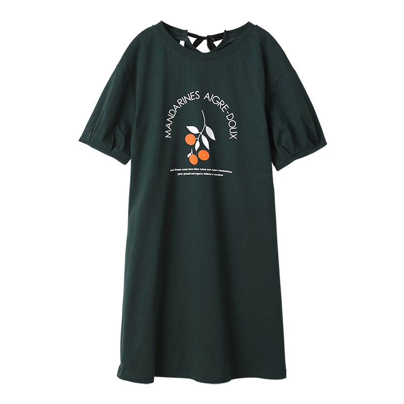 红豆居家Hodohome睡裙女夏季短袖纯棉薄款学生可爱连衣裙家居服夏天睡衣