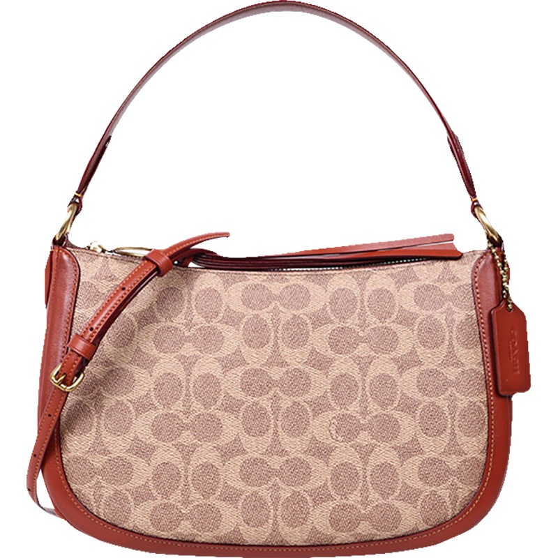 COACH 蔻驰 奢侈品 女士专柜款涂层帆布手提包单肩斜挎包 52577