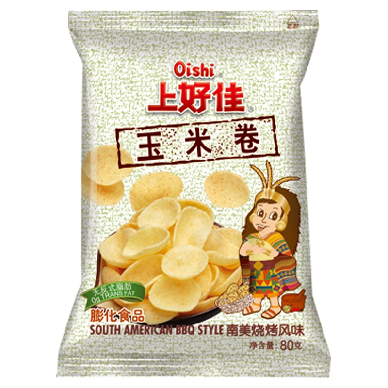 上好佳 玉米卷 80g  南美烧烤风味 膨化食品网红办公室休闲零食