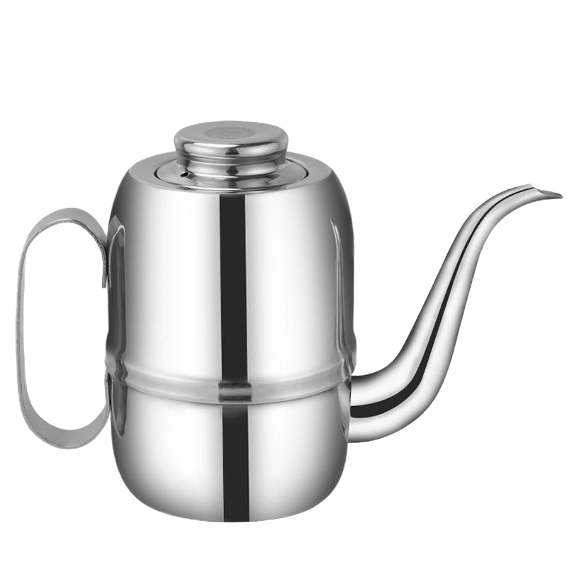 厨房不锈钢油壶家用装油瓶小油罐防漏酱油瓶醋壶调料瓶带过滤网大 敬平 48oz特小款带滤网(约两斤装)调味罐