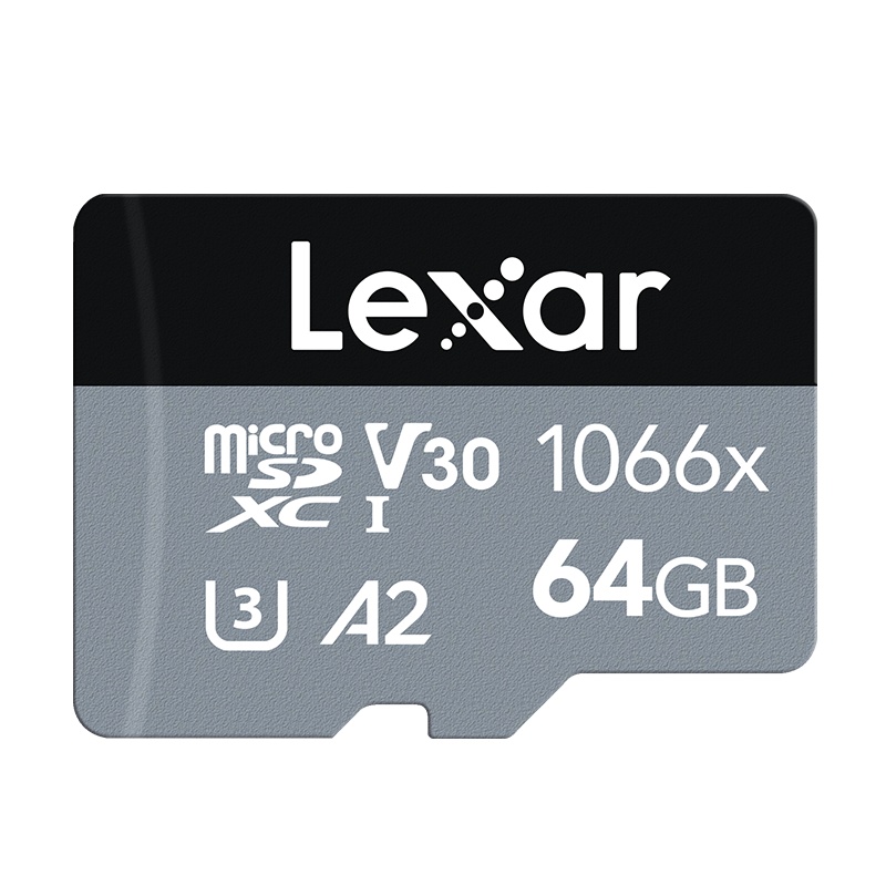 雷克沙(Lexar)TF卡64G U3高速1066x 手机内存卡 行车记录仪监控无人机GOPRO/switch存储卡