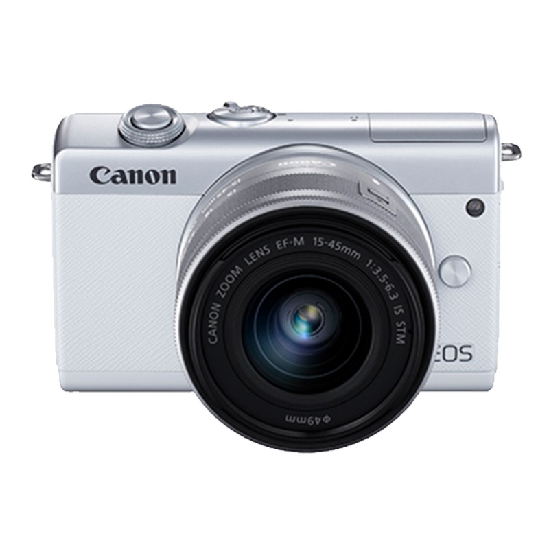 佳能(Canon) EOS M200(EF-M 15-45mm f/3.5-6.3 IS STM)(白色)数码微单单镜头套装 Vlog相机 4K 视频拍摄 M100 升级款