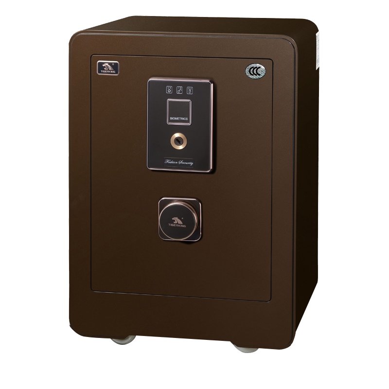虎王保险箱翼虎3C系列指纹密码保险箱FDG-A1/D-55AZII咖啡色家用办公APP联网报警保险柜