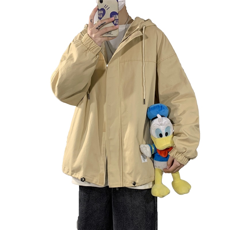 茜靓CHYLLIRN2021春季新款男士夹克韩版潮流上衣工装潮牌外套秋冬ins男装