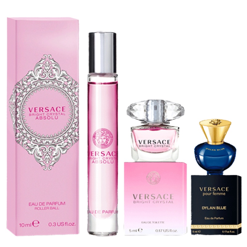 [虞书欣亲选 正品保障]VERSACE范思哲 迪伦粉钻女士香水礼盒(无喷头)(粉钻10ml+迪伦5ml+晶钻5ml)