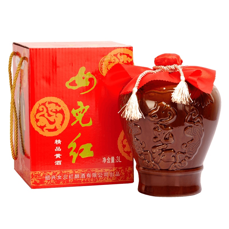 绍兴黄酒 女儿红婚宴精品黄酒手工花雕酒3L 六斤坛装