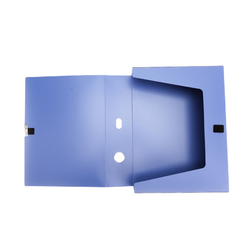 晨光(M&G) ADMN40 蓝色粘扣档案盒 办公加厚文件盒 财务凭证收纳盒 A4/35mm 10个