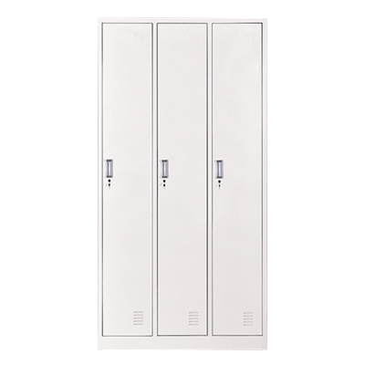 DXBG加厚三门钢制更衣柜员工柜铁皮职工储物柜带锁存包柜鞋柜多门柜子三门钢制更衣柜