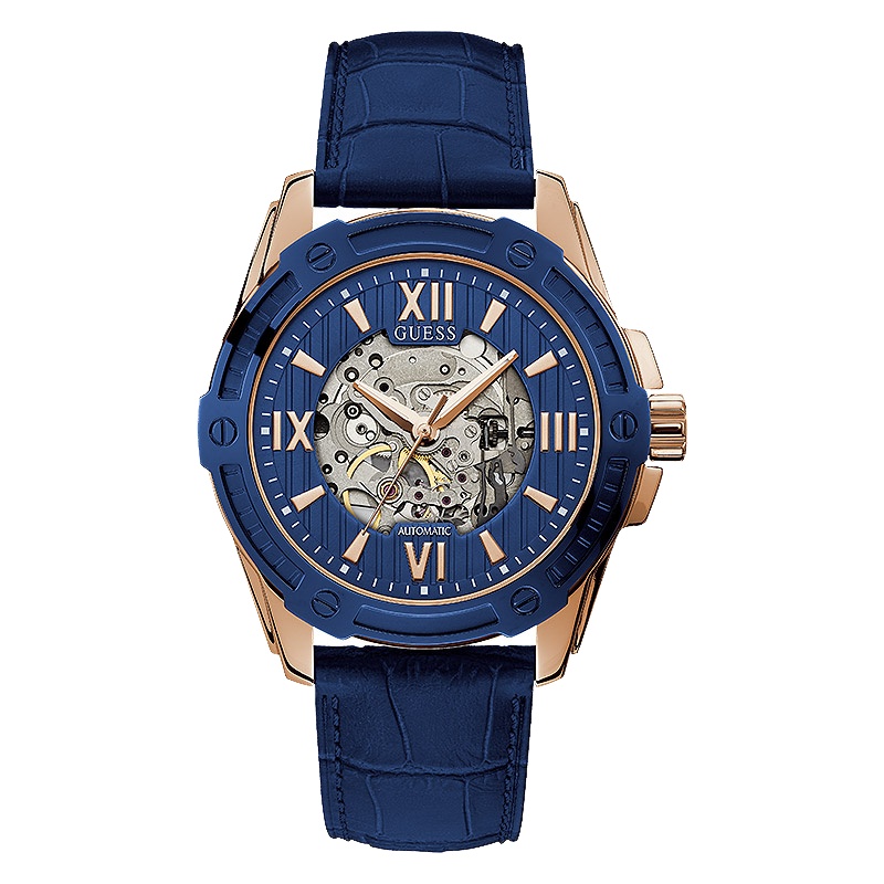 盖尔斯(GUESS)时尚潮流复古个性镂空自动机械表男士手表W1308G3