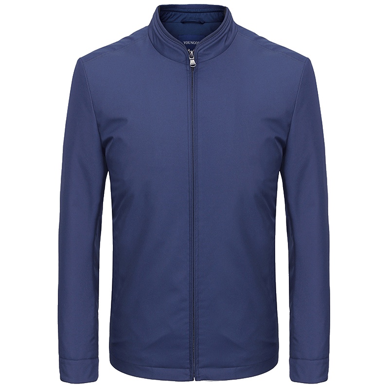 Youngor/雅戈尔秋冬新品男士商务休闲藏青素色修身茄克外套404FQA