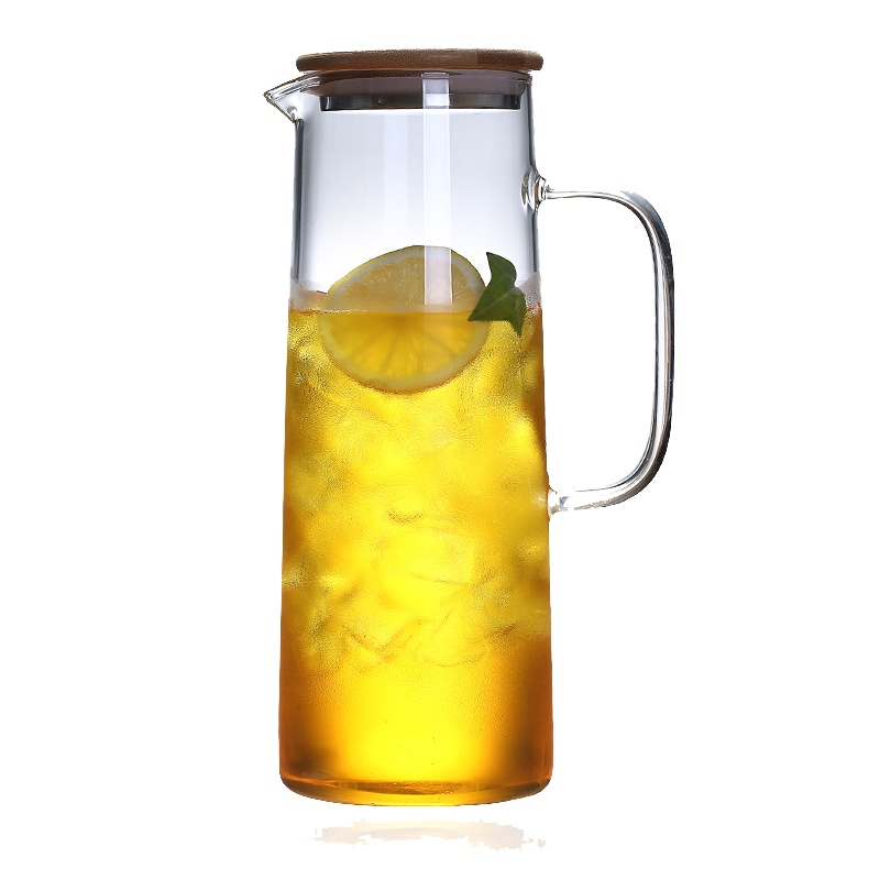 大容量加厚耐高温防爆玻璃直身凉水壶家用冷水壶凉开水刻度杯子