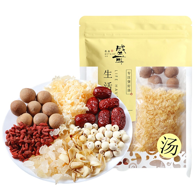 盛耳 银耳莲子百合红枣枸杞羹100g材料组合古田白木耳丑耳雪耳干货特产
