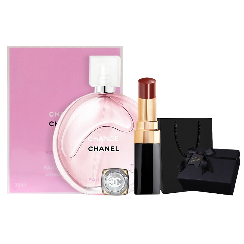 【国内专柜版】香奈儿粉邂逅EDT 50ml+新款香奈儿COCO口红3g#106玫红色