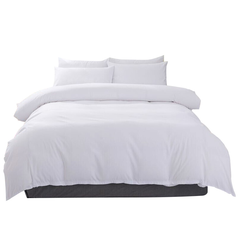 梦商 床上用品白色三件套 定制(被套+床单+枕套)