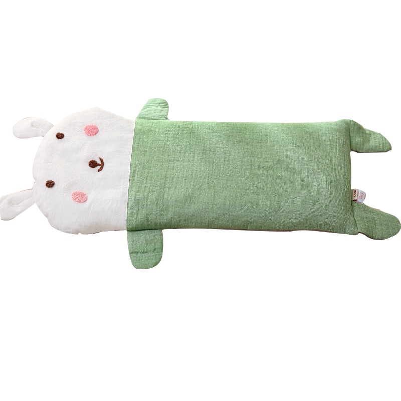 龙之涵(LONGZHIHAN)宝宝四季纱布透气加长枕头1-3-6-12岁儿童幼儿园卡通婴儿枕