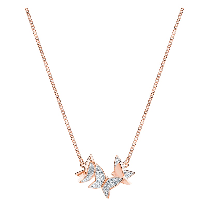 [直营]施华洛世奇(Swarovski) 人造水晶 小蝴蝶女士锁骨项链 链坠 欧美风格 送恋人