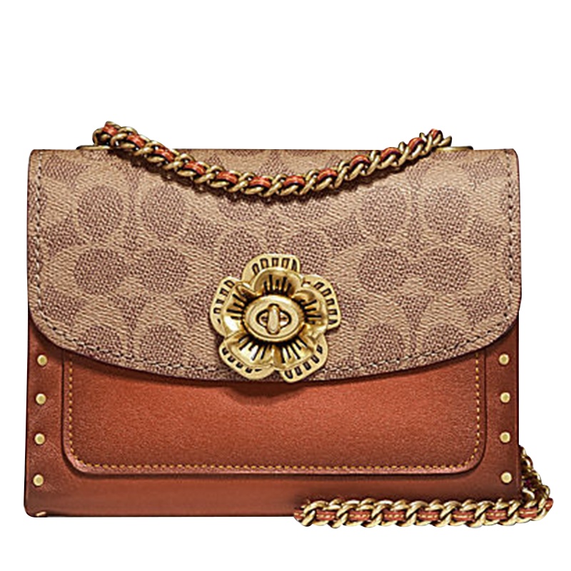 蔻驰(COACH)女包 山茶花经典专柜款ParKer链条包 女单肩包 女士斜挎包 30585